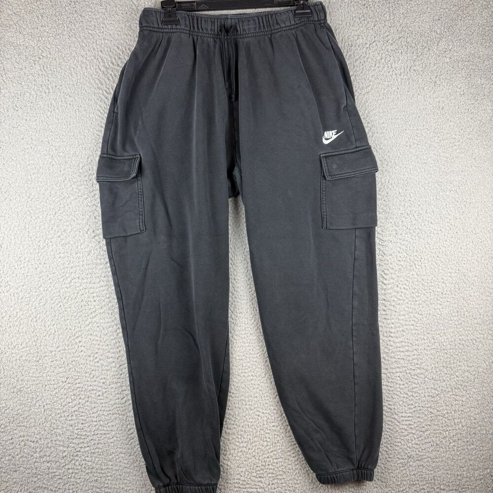 Nike Pants Women’s Medium Black Fleece Cargo Joggers Sweatpants DQ5196-010